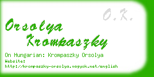 orsolya krompaszky business card